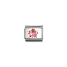Load image into Gallery viewer, COMPOSABLE CLASSIC LINK 030615/043 PINK CZ FLOWER IN 18K GOLD
