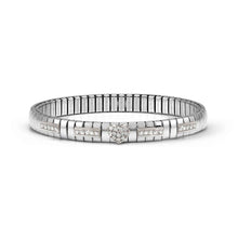 Load image into Gallery viewer, EXTENSION BRACELET 048114/005 STAINLESS STEEL &amp; WHITE CZ HEART
