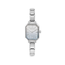 Load image into Gallery viewer, WATCH PARIS 076037/035 STAINLESS STEEL RECTANGLE &amp; BLUE FADE GLITTER DIAL
