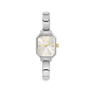 WATCH PARIS 076039/017 STAINLESS STEEL RECTANGLE & SILVER DIAL