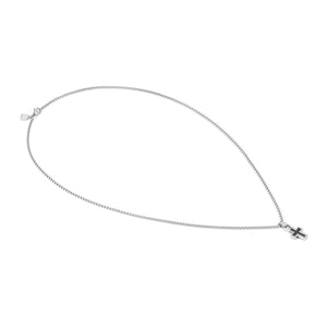MANVISION NECKLACE 133006/007 CROSS BLACK CZ