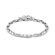Load image into Gallery viewer, MANVISION STONES BRACELET 133019/001 SILVER CHAIN WITH WHITE CZ
