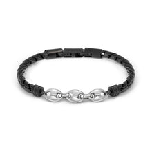 Load image into Gallery viewer, MANVISION STONES BRACELET 133022/030 BLACK PVD CHAIN
