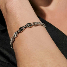 Load image into Gallery viewer, MANVISION STONES BRACELET 133022/030 BLACK PVD CHAIN

