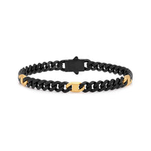Load image into Gallery viewer, BOLD STEEL BRACELET 133201/2/3/044 BLACK &amp; YELLOW GOLD PVD CHAIN
