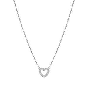 SOFFIO D'AMORE NECKLACE 134001/022 CZ HEART PENDANT