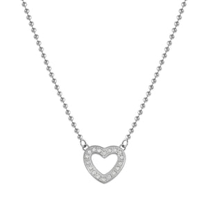 SOFFIO D'AMORE NECKLACE 134001/022 CZ HEART PENDANT