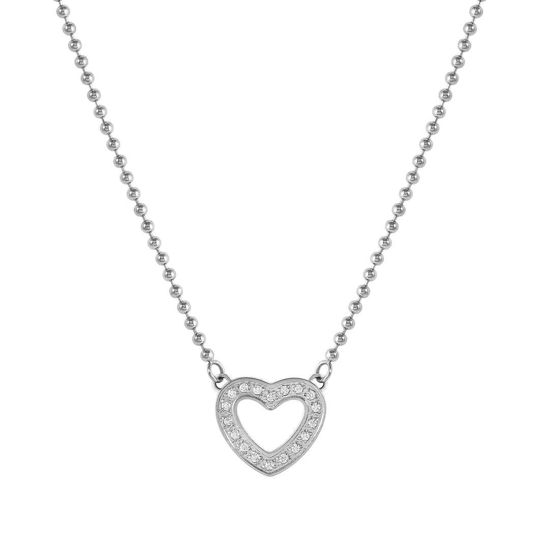 SOFFIO D'AMORE NECKLACE 134001/022 CZ HEART PENDANT