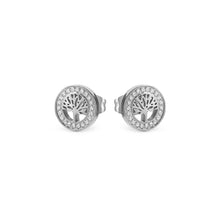 Load image into Gallery viewer, SOFFIO D&#39;AMORE EARRINGS 134002/017 TREE OF LIFE WITH CZ
