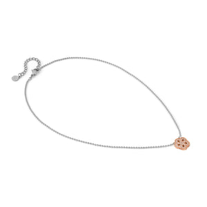 SOFFIO D'AMORE NECKLACE 134004/059 ROSE GOLD CZ FLOWER PENDANT