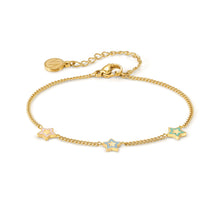 Load image into Gallery viewer, FAIRYICONS GOLD BRACELET 134106/023 MULTI STAR WITH ENAMEL
