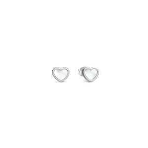 EMOSFERE STAINLESS STEEL EARRINGS 134209/036 HEARTS WITH M-O-P