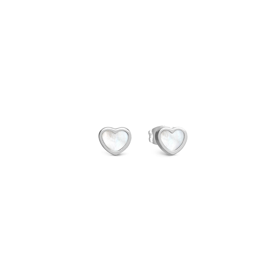 EMOSFERE STAINLESS STEEL EARRINGS 134209/036 HEARTS WITH M-O-P