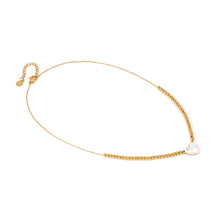 Load image into Gallery viewer, EMOSFERE GOLD NECKLACE 134215/036 HEART WITH M-O-P
