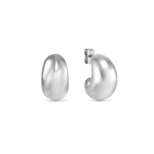 ECCLETTICA EARRING 134314/001 STAINLESS STEEL SMALL MOON STUDS