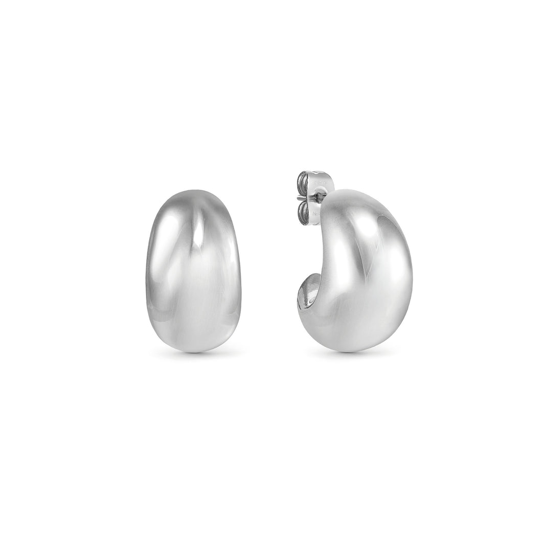ECCLETTICA EARRING 134314/001 STAINLESS STEEL SMALL MOON STUDS