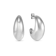 Load image into Gallery viewer, ECCLETTICA EARRING 134315/001 STAINLESS STEEL MEDIUM MOON STUDS
