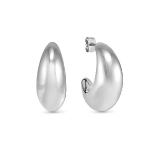 ECCLETTICA EARRING 134315/001 STAINLESS STEEL MEDIUM MOON STUDS