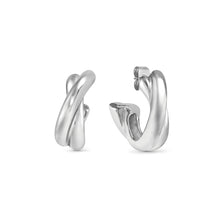 Load image into Gallery viewer, ECCLETTICA EARRING 134316/001 STAINLESS STEEL INTERSECTED STUDS
