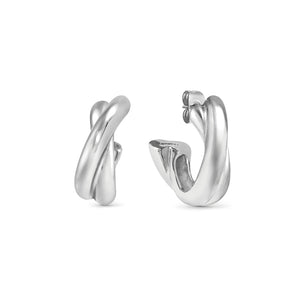 ECCLETTICA EARRING 134316/001 STAINLESS STEEL INTERSECTED STUDS