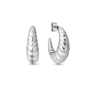 ECCLETTICA EARRING 134317/001 STAINLESS STEEL CROISSANT STUDS