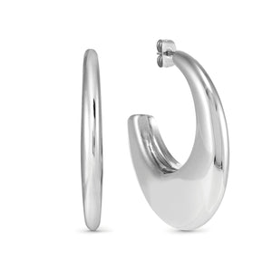 ECCLETTICA EARRING 134319/001 STAINLESS STEEL MEDIUM HOOP
