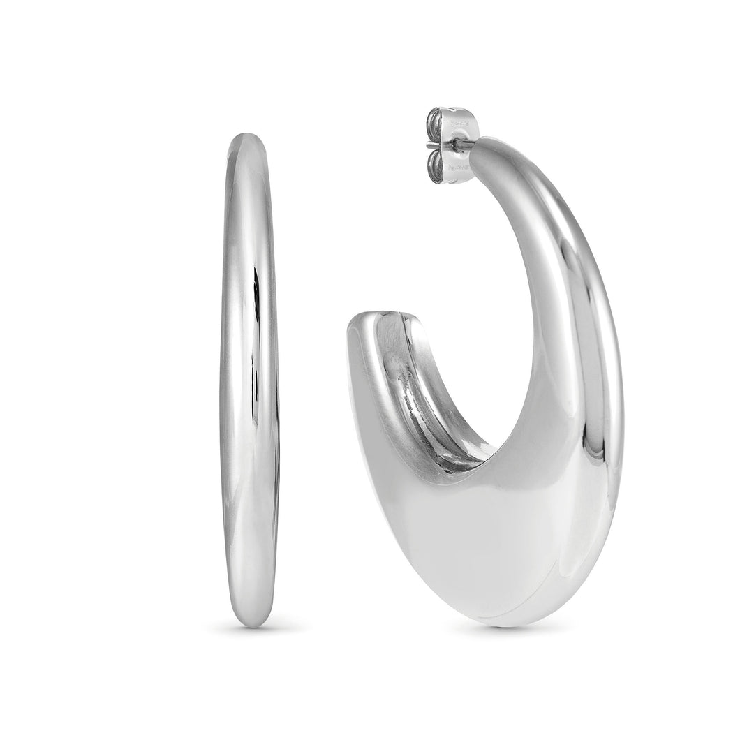 ECCLETTICA EARRING 134319/001 STAINLESS STEEL MEDIUM HOOP