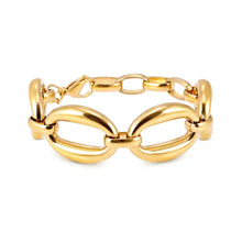 Load image into Gallery viewer, WEAR &amp; STYLE BRACELET 134503/012 GOLDEN CURVED OVAL CHAIN
