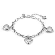 Load image into Gallery viewer, WEAR &amp; STYLE BRACELET 134504/004 S/STEEL HEART PENDANTS
