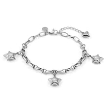 Load image into Gallery viewer, WEAR &amp; STYLE BRACELET 134504/007 S/STEEL STAR PENDANTS
