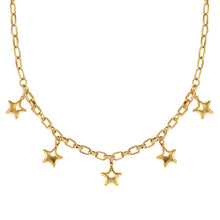 Load image into Gallery viewer, WEAR &amp; STYLE NECKLACE 134510/009 GOLDEN STAR PENDANTS
