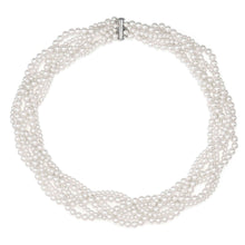 Load image into Gallery viewer, WEAR &amp; STYLE NECKLACE 134513/001/003 S/STEEL CRYSTAL PEARLS
