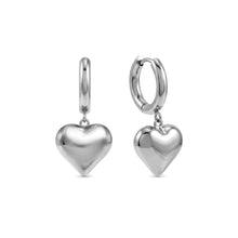 Load image into Gallery viewer, WEAR &amp; STYLE EARRINGS 134514/004 S/STEEL HEART PENDANTS
