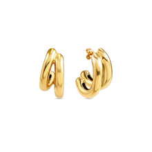 Load image into Gallery viewer, WEAR &amp; STYLE EARRINGS 134518/012 GOLDEN DOUBLE STRAND
