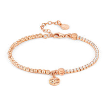 Load image into Gallery viewer, CHIC &amp; CHARM CELEBRATION CZ BRACELET 148616/063 ROSE GOLD TREE OF LIFE
