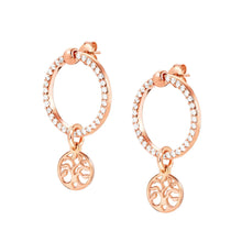 Load image into Gallery viewer, CHIC &amp; CHARM CELEBRATION CZ EARRINGS 148618/063 ROSE GOLD TREE OF LIFE
