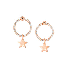 Load image into Gallery viewer, CHIC &amp; CHARM CELEBRATION CZ EARRINGS 148618/090 ROSE GOLD STAR
