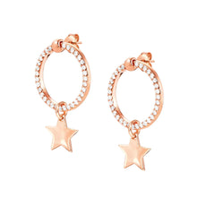 Load image into Gallery viewer, CHIC &amp; CHARM CELEBRATION CZ EARRINGS 148618/090 ROSE GOLD STAR
