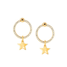 Load image into Gallery viewer, CHIC &amp; CHARM CELEBRATION CZ EARRINGS 148618/091 GOLD STAR
