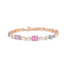 Load image into Gallery viewer, COLOUR WAVE BRACELET 149825/011 ROSE GOLD &amp; COLOURED CZ
