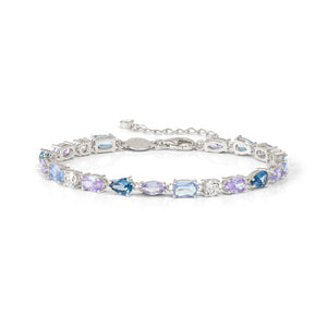 COLOUR WAVE BRACELET 149853/061 STERLING SILVER SOFT LAVENDER CZ
