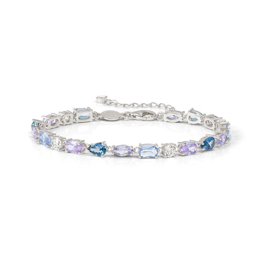 COLOUR WAVE BRACELET 149853/061 STERLING SILVER SOFT LAVENDER CZ