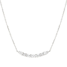 Load image into Gallery viewer, COLOUR WAVE NECKLACE 149857/031 STERLING SILVER WHITE CZ
