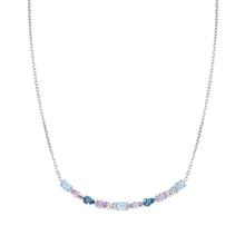 Load image into Gallery viewer, COLOUR WAVE LARGE NECKLACE 149858/061 STERLING SILVER SOFT LAVENDER CZ
