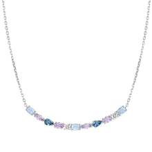 Load image into Gallery viewer, COLOUR WAVE LARGE NECKLACE 149858/061 STERLING SILVER SOFT LAVENDER CZ
