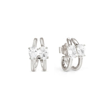 Load image into Gallery viewer, COLOUR WAVE EARRINGS 149859/031 STERLING SILVER WHITE CZ
