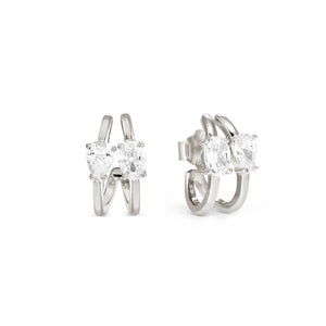 COLOUR WAVE EARRINGS 149859/031 STERLING SILVER WHITE CZ