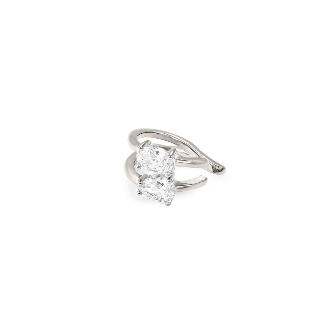 COLOUR WAVE EAR CUFF 149863/031 STERLING SILVER CZ