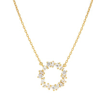 Load image into Gallery viewer, COLOUR WAVE MINI NECKLACE 149884/020 GOLD WHITE CZ
