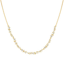 Load image into Gallery viewer, COLOUR WAVE MINI NECKLACE 149886/020 GOLD &amp; WHITE CZ

